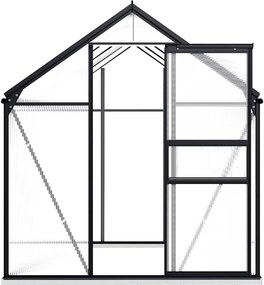 Multidom Skleník s podkladovým rámom, antracitový, hliník 4,75 m²
