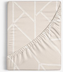 Goldea bavlnená napínacia plachta - geometrické línie na latte 80 x 200 cm