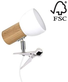 Spot-Light 2224174WK - Lampa s klipom SVENDA 1xE27/60W/230V