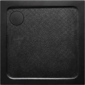 Sprchová vanička štvorcová SAT Project 90x90 cm liaty mramor čierna SATSVPRO90QCA