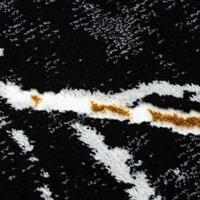 Dywany Łuszczów, Kusový koberec Allure 1963 black/gold, 160x220, čierna, kancelária
