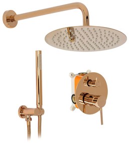 Rea Lungo - Podomietkový sprchový set, ružová-zlatá, REA-P4111