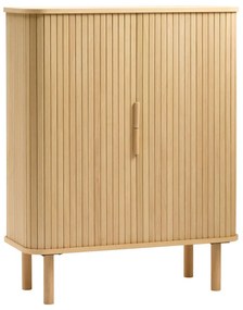 Skrinka v dekore duba s posuvnými dverami v prírodnej farbe 113x90 cm Cavo – Unique Furniture