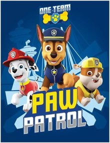 Fleecová deka Labková patrola - Paw Patrol - motív One Team - 100 x 140 cm