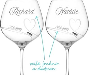 Svadobné poháre na Gin Tonic Diamante Romance, 2 ks