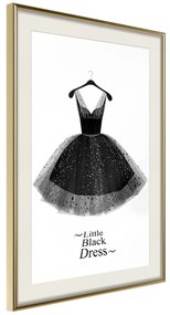 Artgeist Plagát - Little Black Dress [Poster] Veľkosť: 40x60, Verzia: Zlatý rám s passe-partout