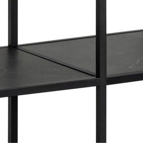 Čierna knižnica v dekore kameňa 120x83 cm Strington – Actona