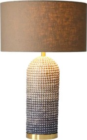Dizajnová stolová lampa Saretha 61 cm hnedá
