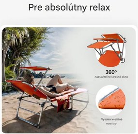 InternetovaZahrada Záhradné lehátko Ibiza - oranžové