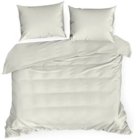 Dekorstudio Saténové posteľné obliečky VERA s jemnými prúžkami v krémovej farbe Rozmer posteľných obliečok: Šírka x Dĺžka: 140x200cm + 1ks 70x80 cm