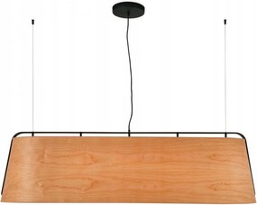 Závesné svietidlo Faro Stood 5xE27 čierne s čerešňovým drevom 200cm