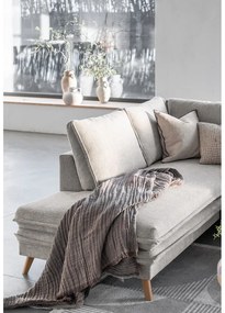 Béžová rozkladacia rohová pohovka (ľavý roh) Charming Charlie – Miuform