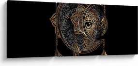 Obraz - Magické oko (s hodinami) (90x30 cm)