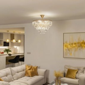 Brilagi - Prisadený luster CRYSTAL 5xE14/40W/230V zlatá