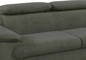 Rohová sedacia súprava Scala, olivovo zelená látka, pravý roh