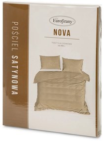 SATÉNOVÉ OBLIEČKY NOVA3 200X220 CM, 2KS 70X80 CM BÉŽOVÉ