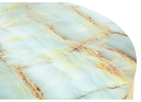 Bielo-zlatý konferenčný stolík Mauro Ferretti Sepa, ø 75 cm