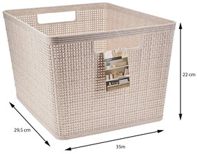 Úložný kôš Beige1, 35x22x29 cm