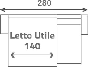 Rohová sedacia súprava na každodenné spanie LIVORNO s rozkladom, žltá (penelope 08), 140