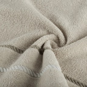Dekorstudio Bavlnený froté uterák NEL so zamatovým okrajom - béžový Rozmer uteráku: 50x90cm