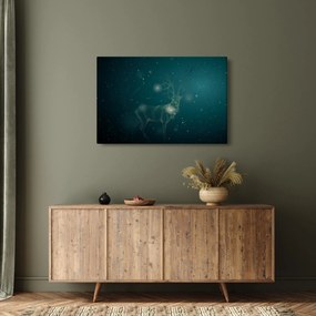 Obraz - Magický jeleň v noci (90x60 cm)