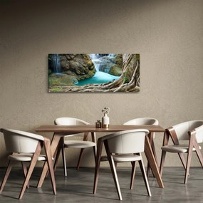 Obraz - Rieka s vodopádmi (120x50 cm)