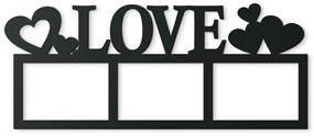 drevko Fotorámik so srdiečkami Love Farba dekorácie: Čierna