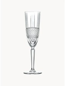 Krištáľové poháre na šampanské Brillante, 6 ks