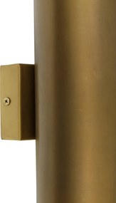 Priemyselná nástenná lampa mosadz 10-svetlo - Whistle