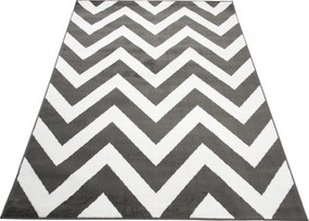 TA Koberec C438A TMAVO SIVÁ/BIELA BALI PP Rozmer: 140x200 cm