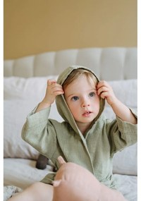 Detský zelený ľanový župan Linen Tales Nature, vel. 122 - 128