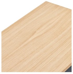 Antracitovosivá komoda v dubovom dekore Teulat Yoko, šírka 180 cm