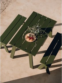 Zelená drevená záhradná lavica Navo – noo.ma