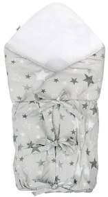 Klasická šnurovacia zavinovačka New Baby sivá hviezdičky sivé