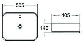 Mexen ALBA umývadlo, 50x40 cm, biela, 21955000