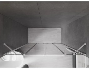 Mexen Velar Duo, posuvné sprchové dvere do otvoru 170 cm, 8mm šedé sklo, chrómová, 871-170-000-42-01