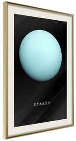 Artgeist Plagát - Uranus [Poster] Veľkosť: 20x30, Verzia: Zlatý rám s passe-partout