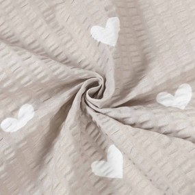 Goldea bavlnený krep - srdiečka na latte 160 cm