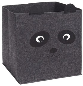 Box na hračky Panda tmavo sivý