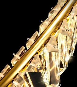Křišťálový závěsný LED lustr APP1202-CP 78 cm zlatý/neutrální bílá