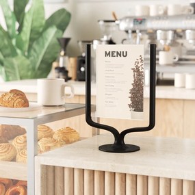 Čierny kovový stojací rámček 18x25 cm Wishbone – Umbra