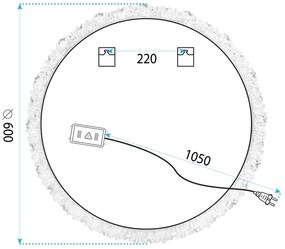 Tutumi Tutumi, LED zrkadlo 60cm YH-3561, HOM-01503