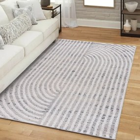 Dizajnový koberec v krémovo sivej farbe Athos Šírka: 80 cm | Dĺžka: 150 cm