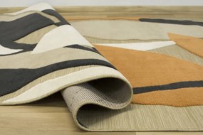 Šnúrkový koberec Reni 24504/732 krémový/čierny/oranžový