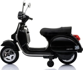 LEAN CARS Elektrický skúter Vespa čierny, LED, MP3