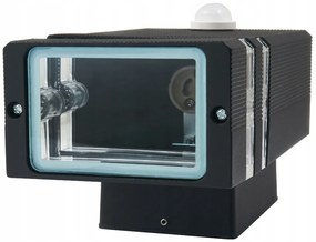 BERGE LED vonkajšie svietidlo INEZ čierne PIR - 1 x GU10 - 230V