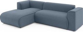 Modrá rohová pohovka (ľavý roh/s leňoškou) Merid – Ropez