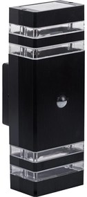 MAXLED Vonkajšie nástenné svietidlo so senzorom BREZZA 2xGU10/35W/230V IP65 MX0199