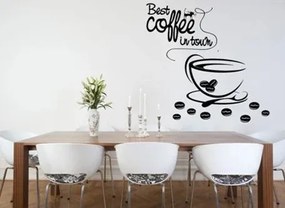 Nálepka na stenu s textom BEST COFFEE IN TOWN 50 x 100 cm