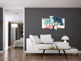 Obraz – Akvarelový strom plný života (90x60 cm)